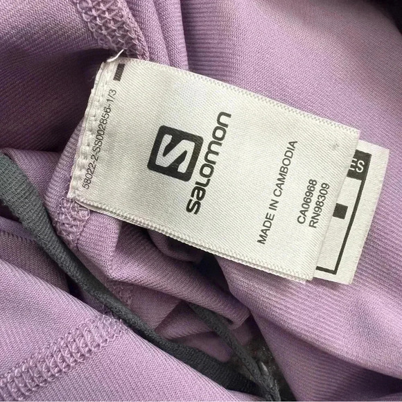 Salomon Women Actilite Athletic Shorts Med Lavender Blue Pattern Running Active. - Picture 9 of 14